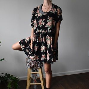 Vintage floral oversized dress